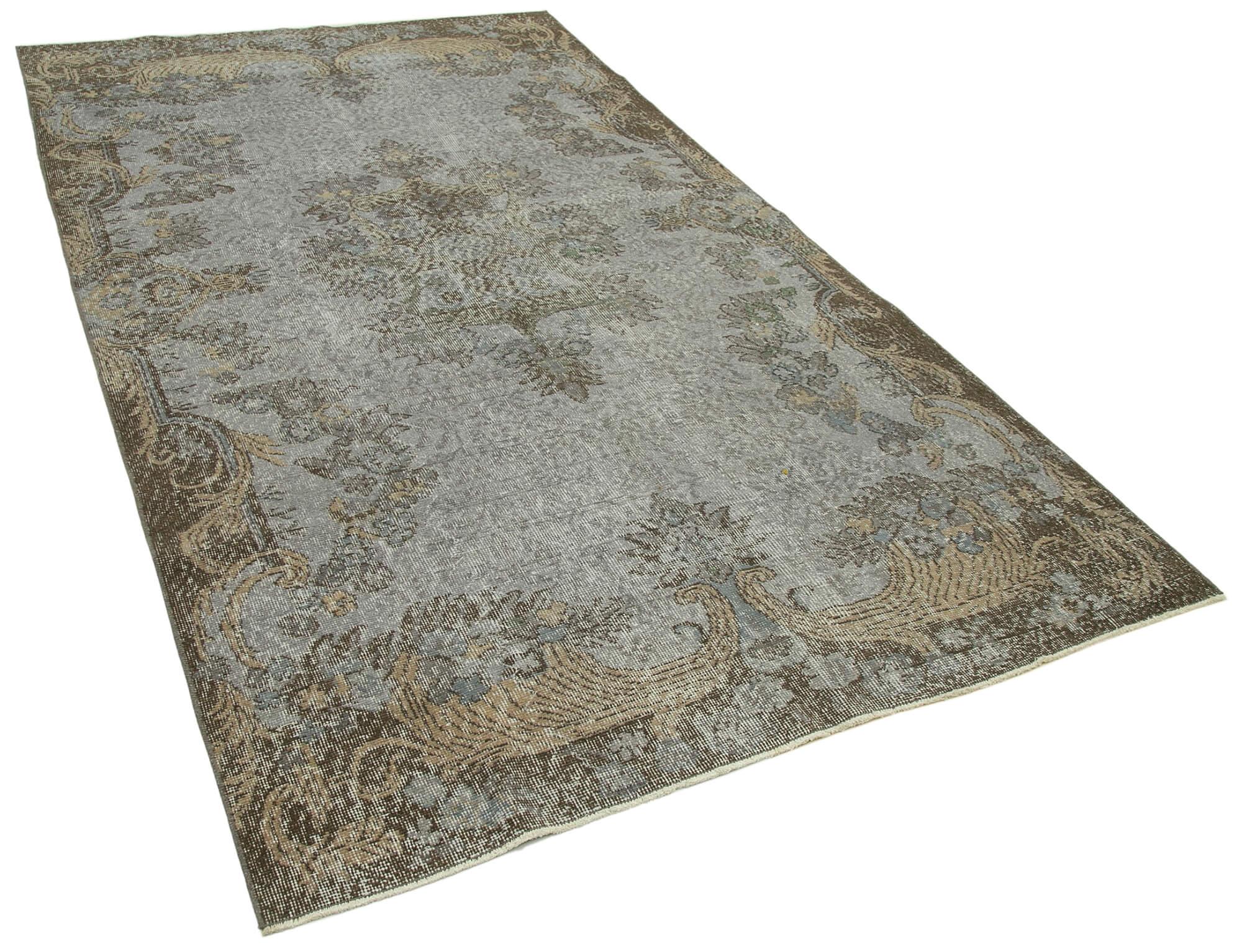 5 x 9 Grey Overdyed Rug - 3695