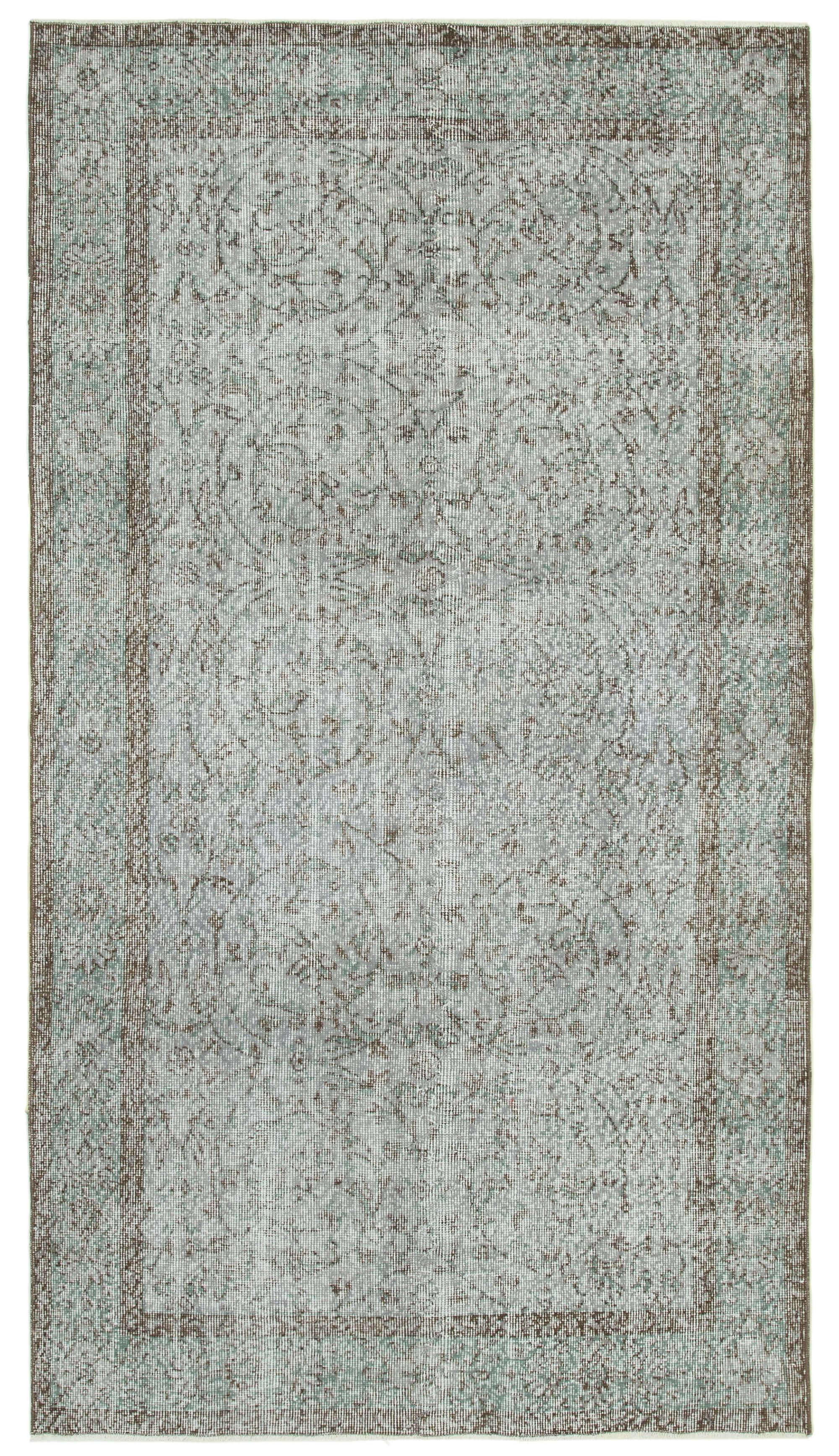 5 x 8 Grey Overdyed Rug - 3697