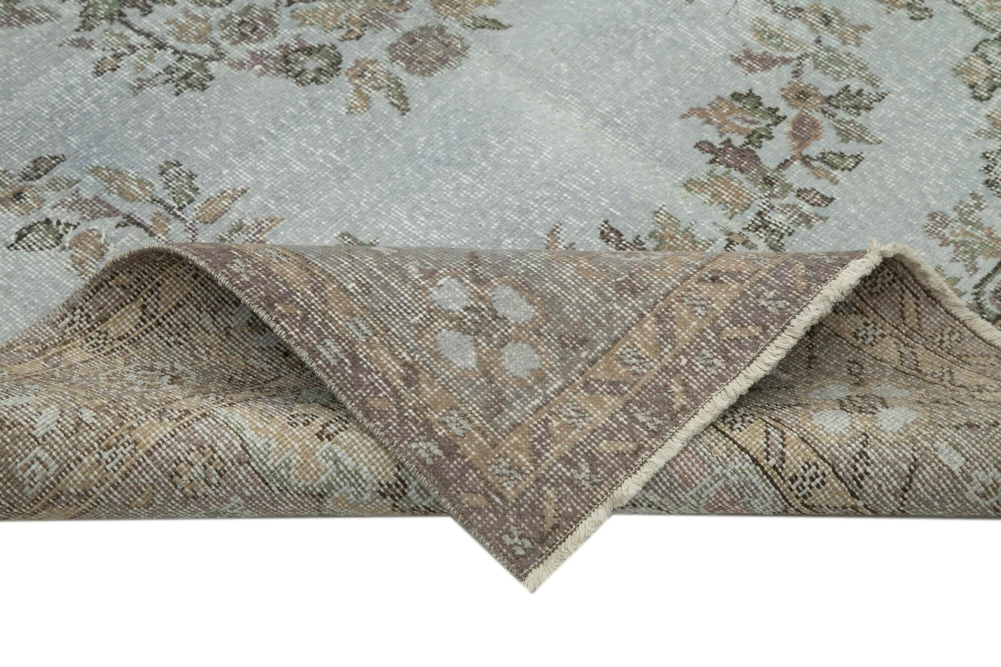 5 x 10 Grey Overdyed Rug - 3705