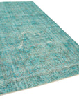 5 x 10 Turquoise Overdyed Rug - 3707