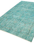 5 x 10 Turquoise Overdyed Rug - 3707