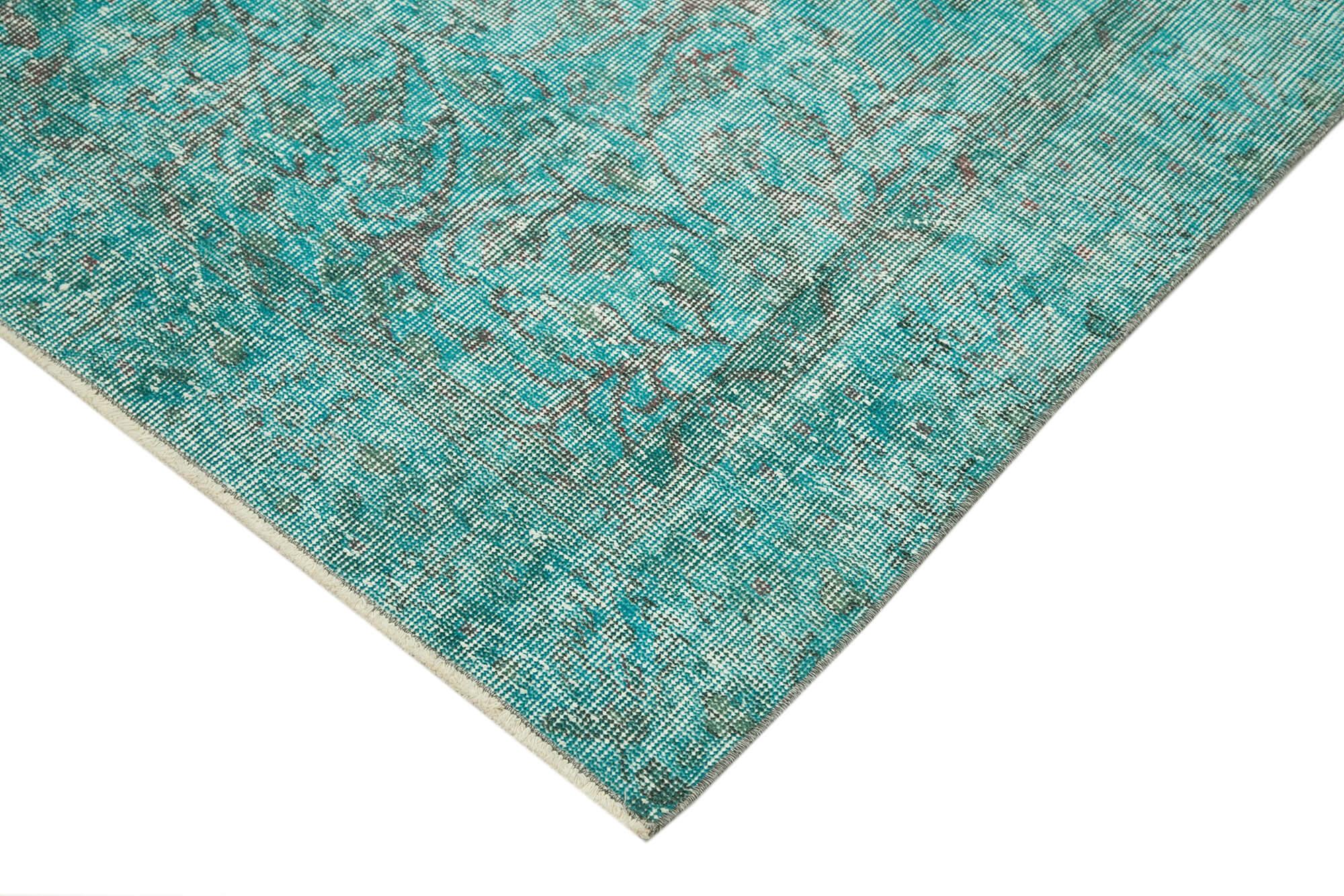 5 x 10 Turquoise Overdyed Rug - 3707