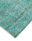 5 x 10 Turquoise Overdyed Rug - 3707