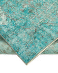 5 x 10 Turquoise Overdyed Rug - 3707