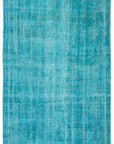 5 x 8 Turquoise Overdyed Rug - 3708