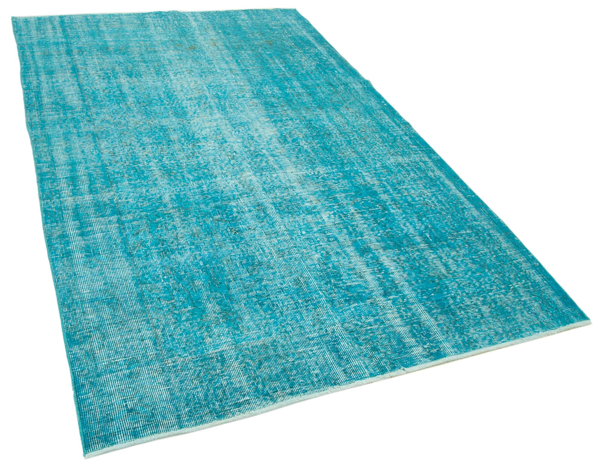 5 x 8 Turquoise Overdyed Rug - 3708