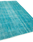 5 x 8 Turquoise Overdyed Rug - 3708