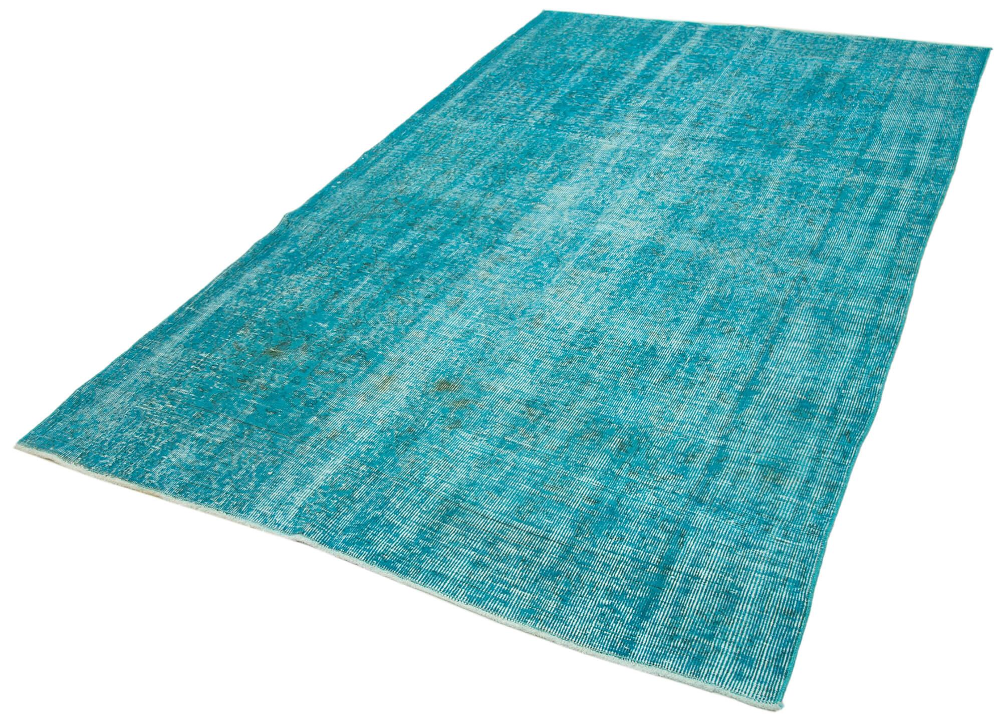 5 x 8 Turquoise Overdyed Rug - 3708