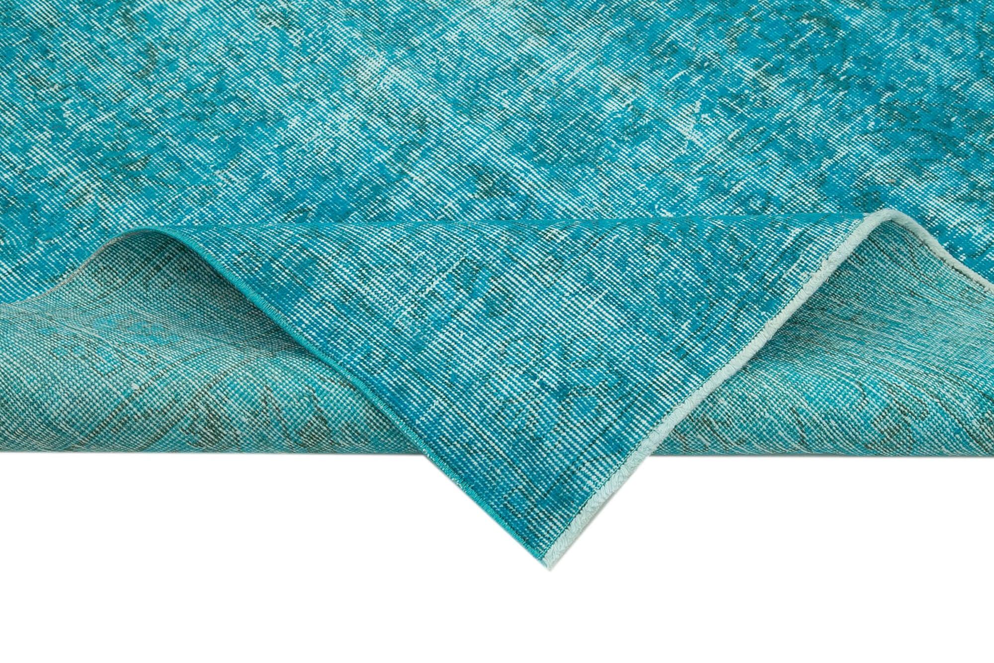 5 x 8 Turquoise Overdyed Rug - 3708