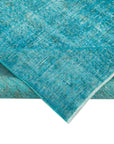 5 x 8 Turquoise Overdyed Rug - 3708