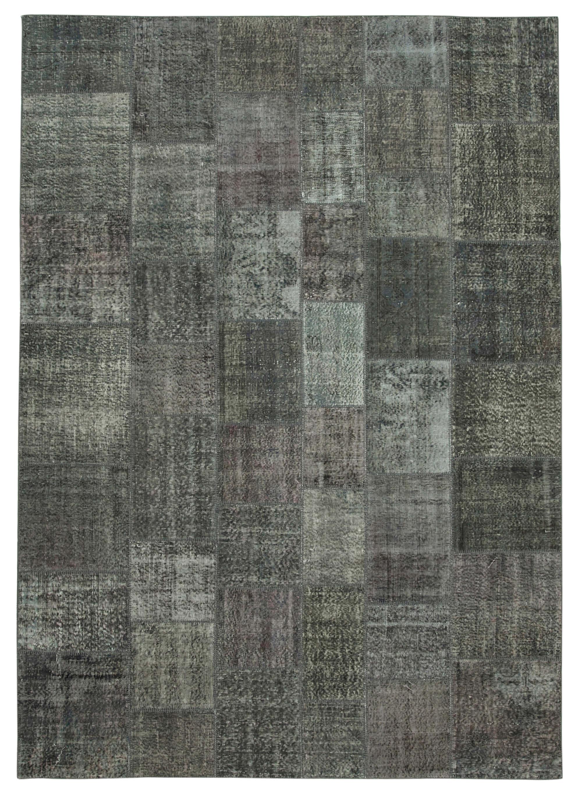 8 x 11 Grey Patchwork Rug- 3715