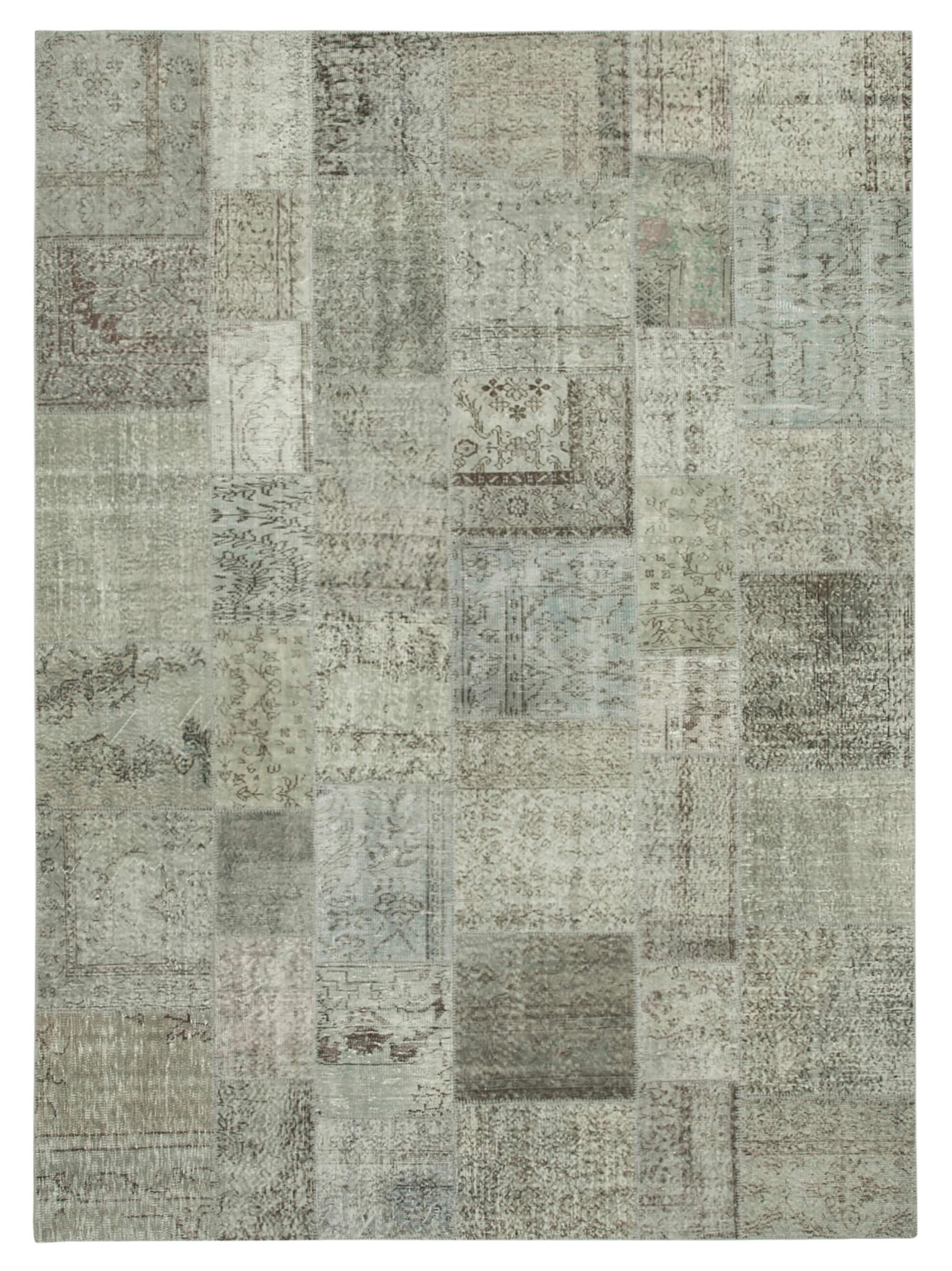 8 x 11 Grey Patchwork Rug- 3721