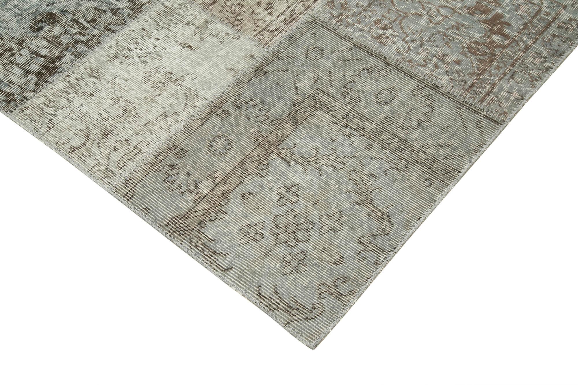 8 x 11 Grey Patchwork Rug- 3721