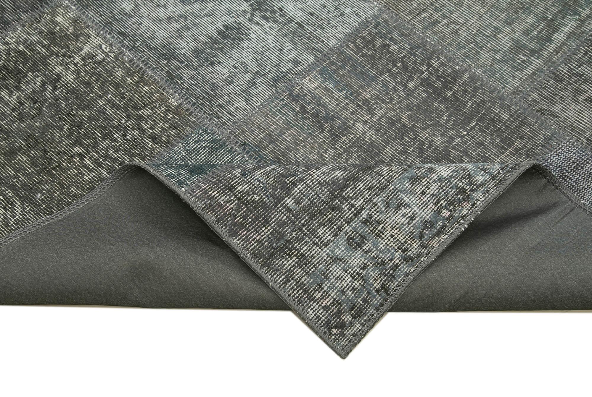 8 x 11 Grey Patchwork Rug- 3727