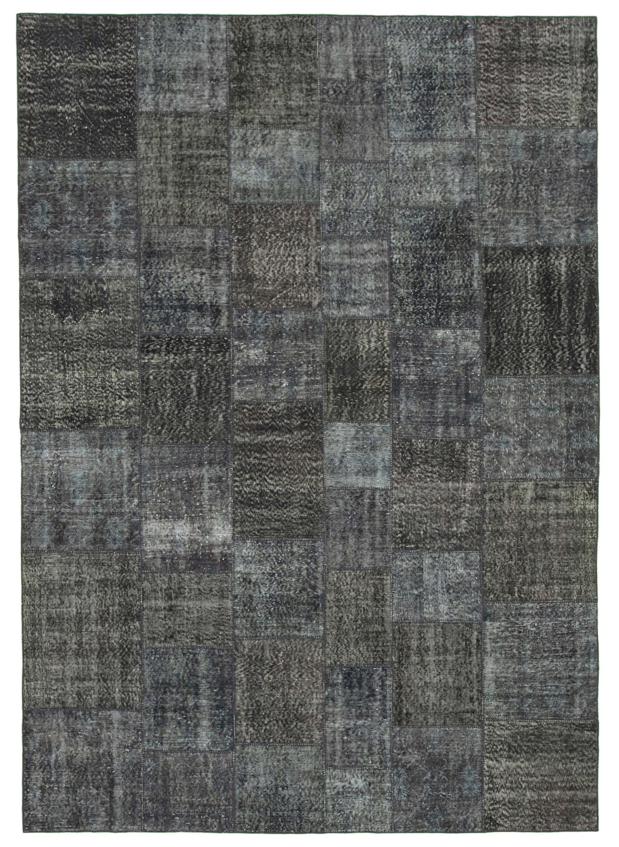 8 x 12 Grey Patchwork Rug- 3736