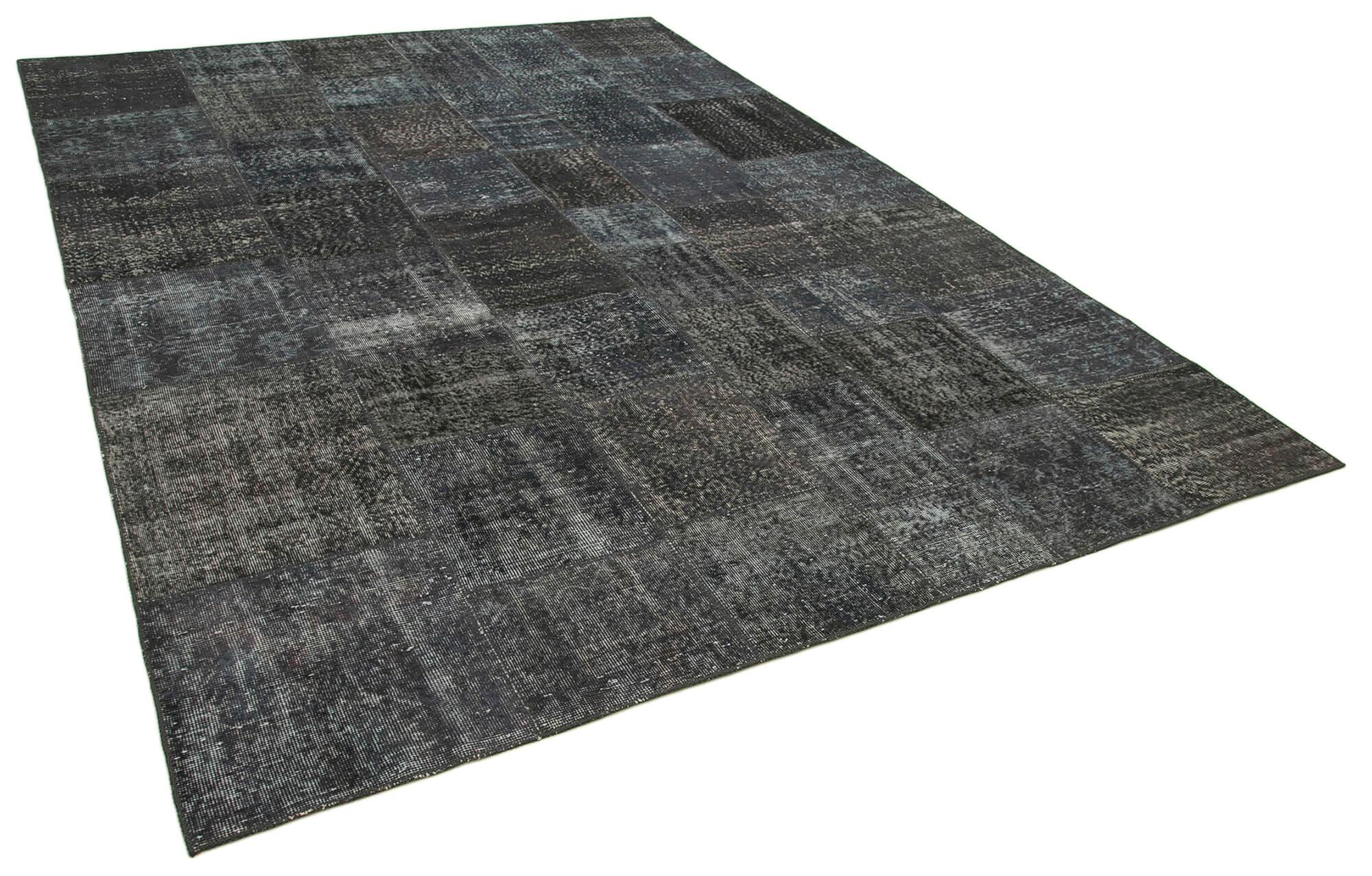 8 x 12 Grey Patchwork Rug- 3736