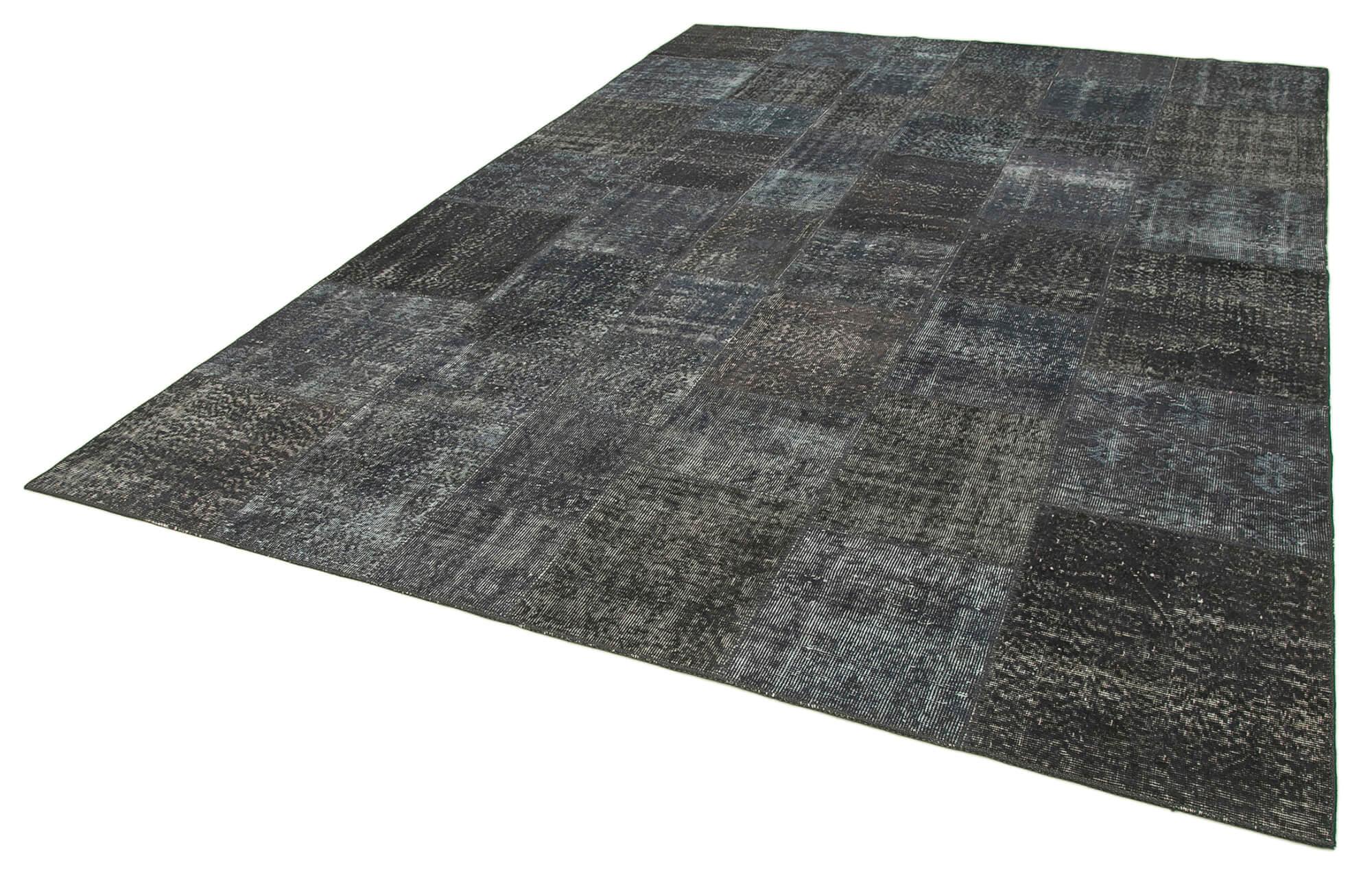 8 x 12 Grey Patchwork Rug- 3736