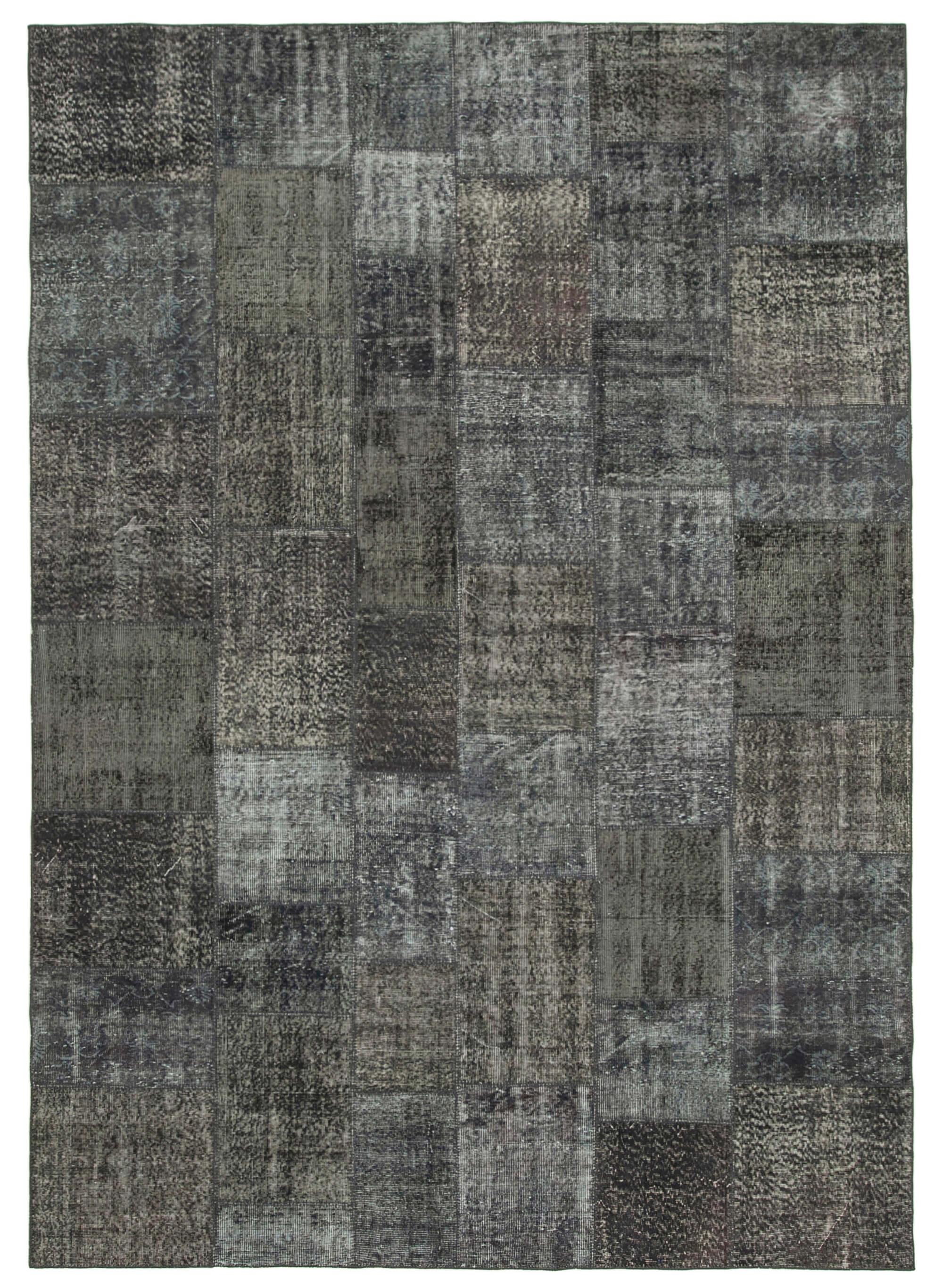 8 x 11 Grey Patchwork Rug- 3737