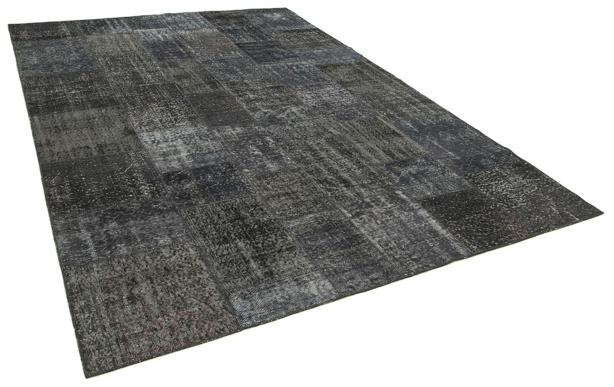 8 x 11 Grey Patchwork Rug- 3737