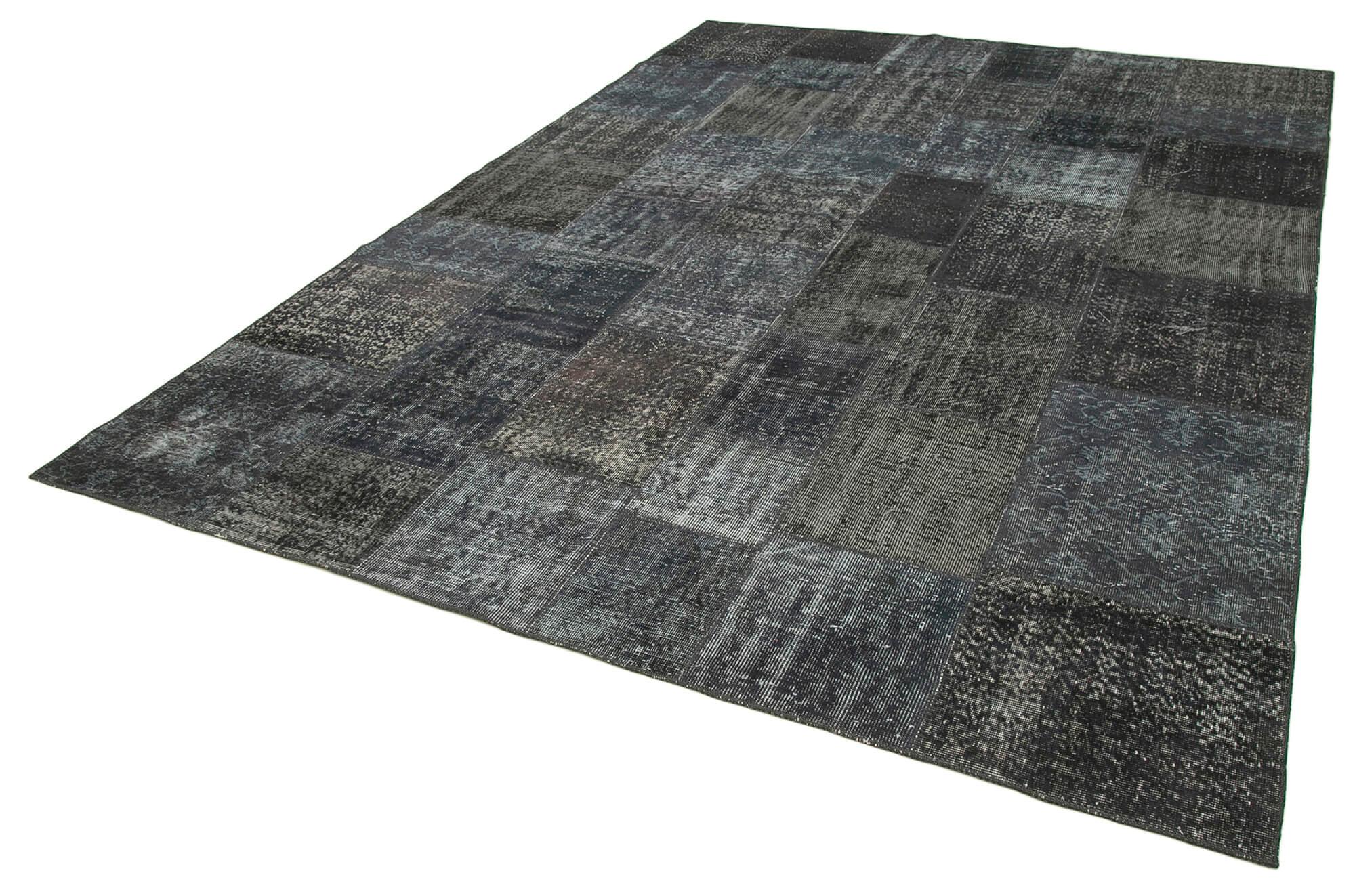 8 x 11 Grey Patchwork Rug- 3737