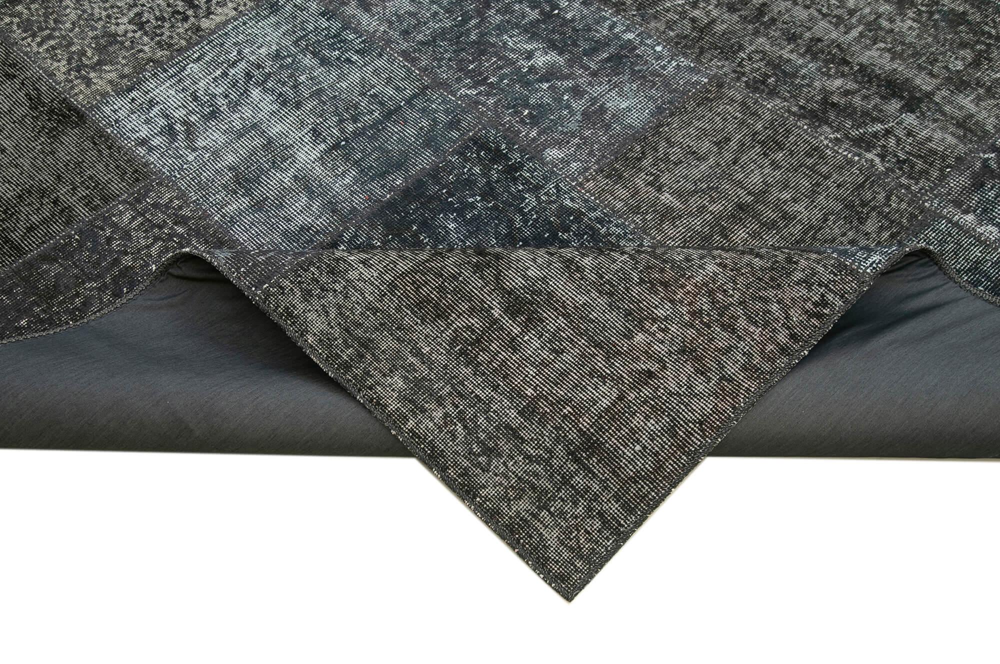 8 x 11 Grey Patchwork Rug- 3737