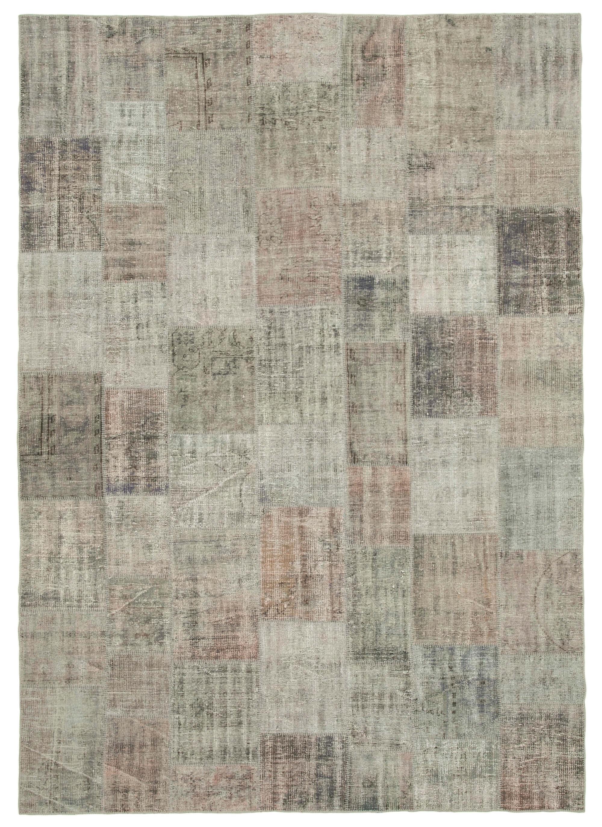 8 x 12 Grey Patchwork Rug- 3740