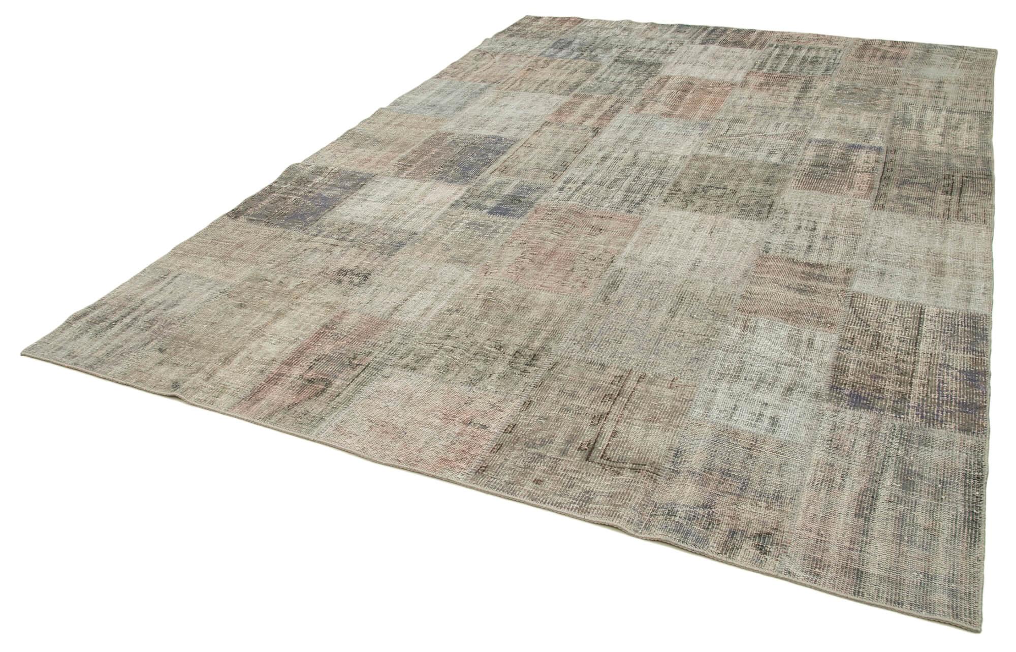 8 x 12 Grey Patchwork Rug- 3740