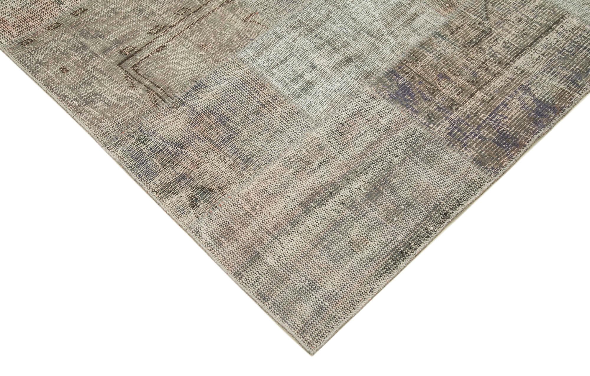 8 x 12 Grey Patchwork Rug- 3740