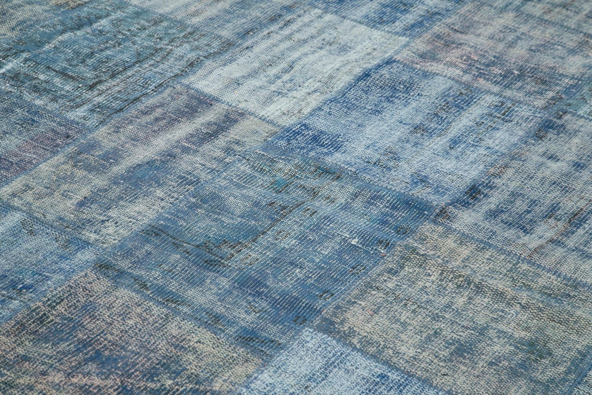 8 x 11 Blue Patchwork Rug- 3744