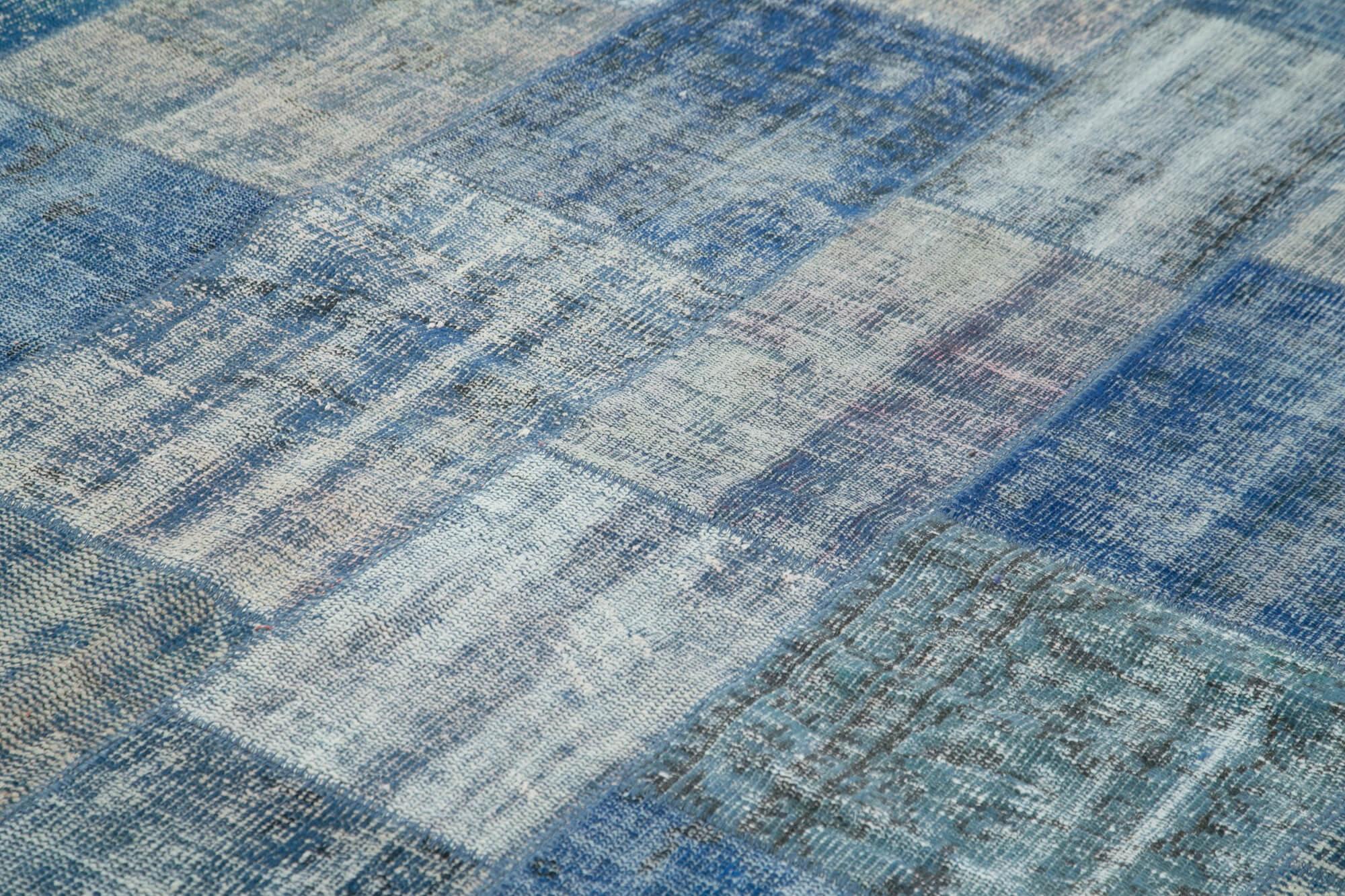 8 x 11 Blue Patchwork Rug- 3745