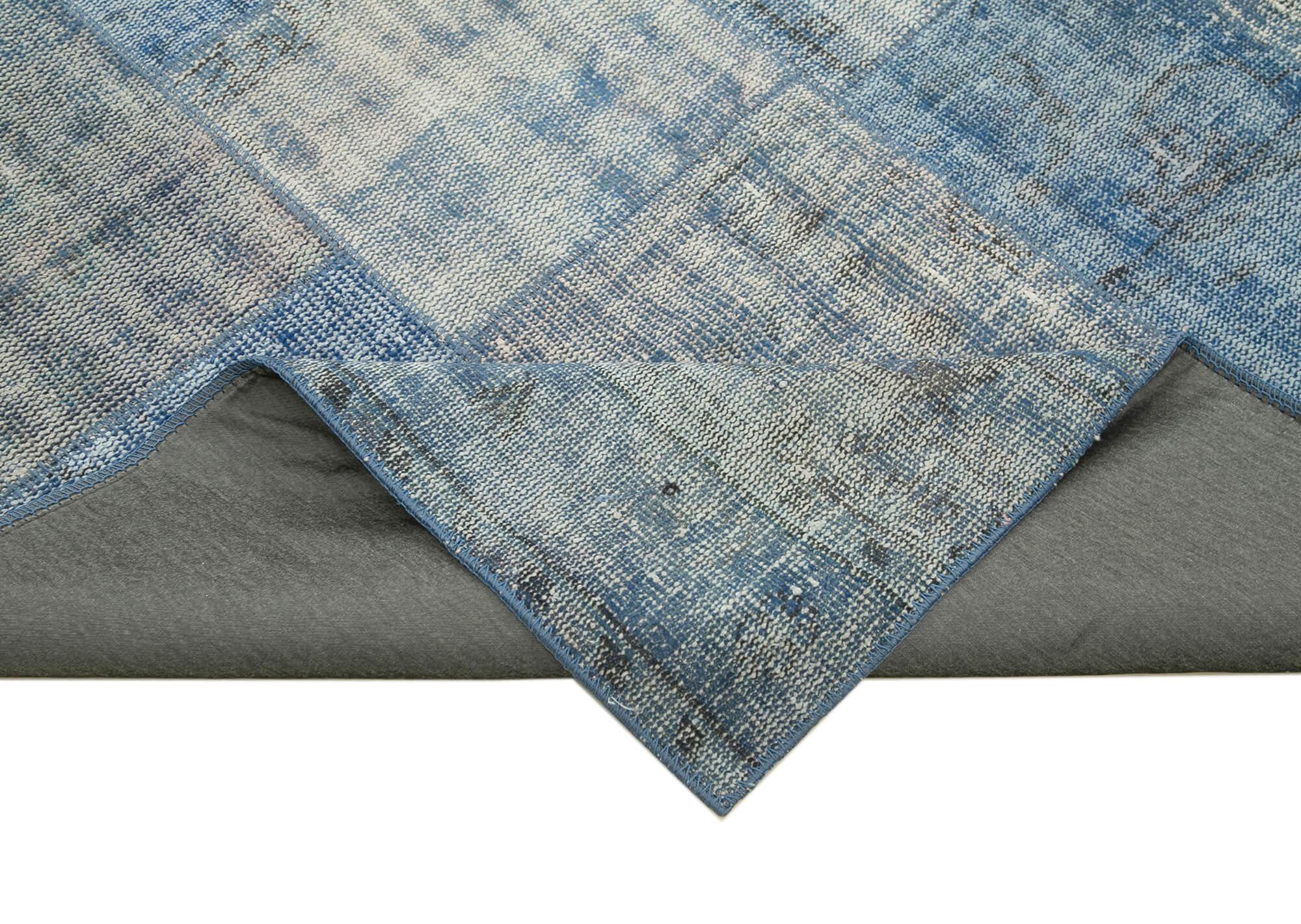 8 x 11 Blue Patchwork Rug- 3745