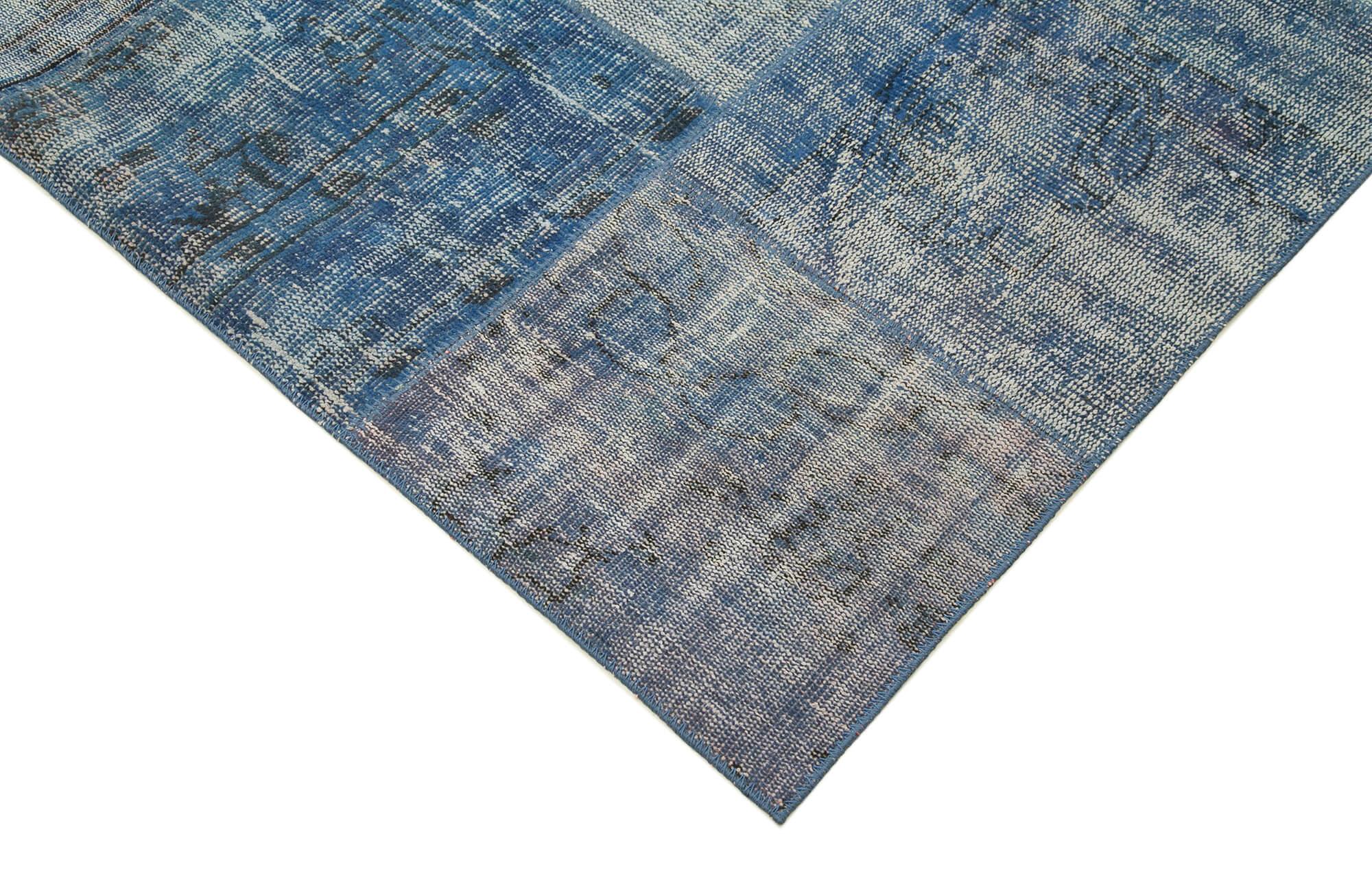 8 x 11 Blue Patchwork Rug- 3746