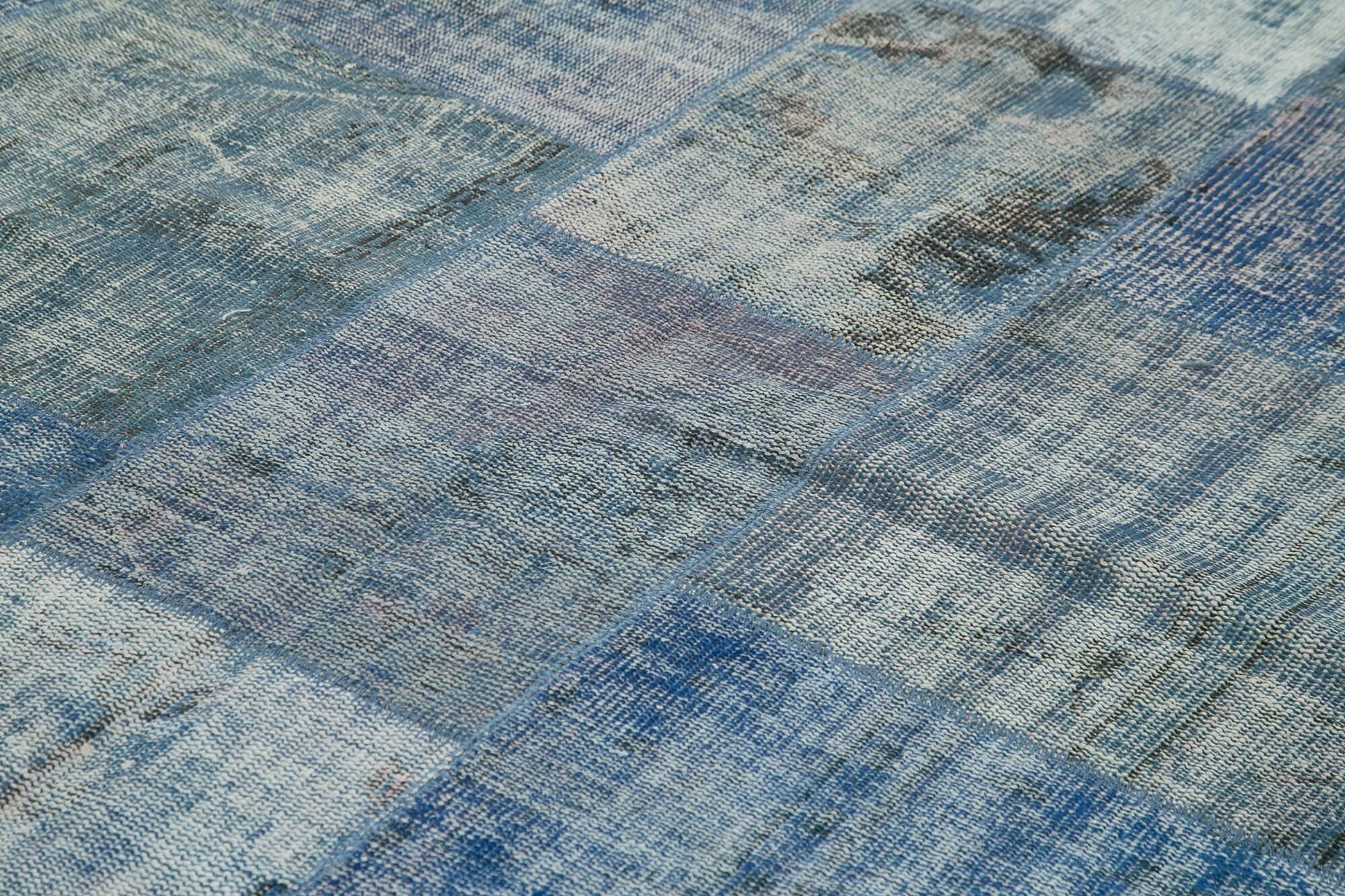 8 x 11 Blue Patchwork Rug- 3746