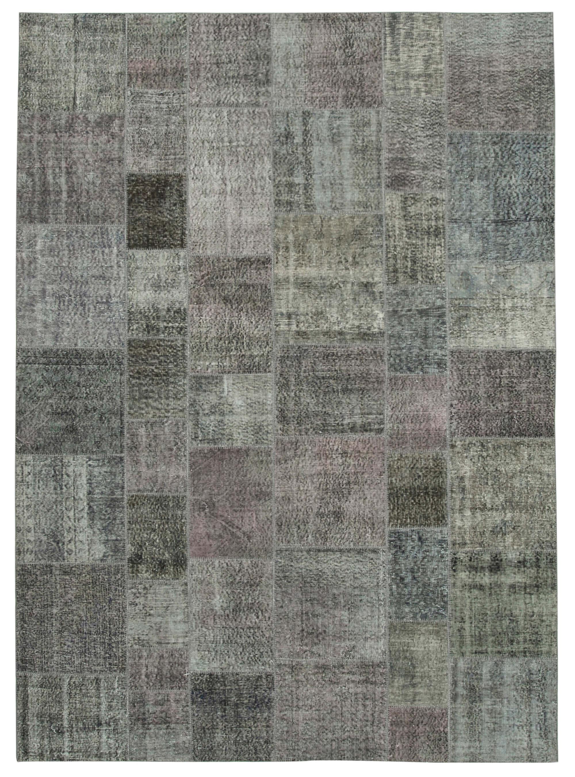 8 x 12 Grey Patchwork Rug- 3747