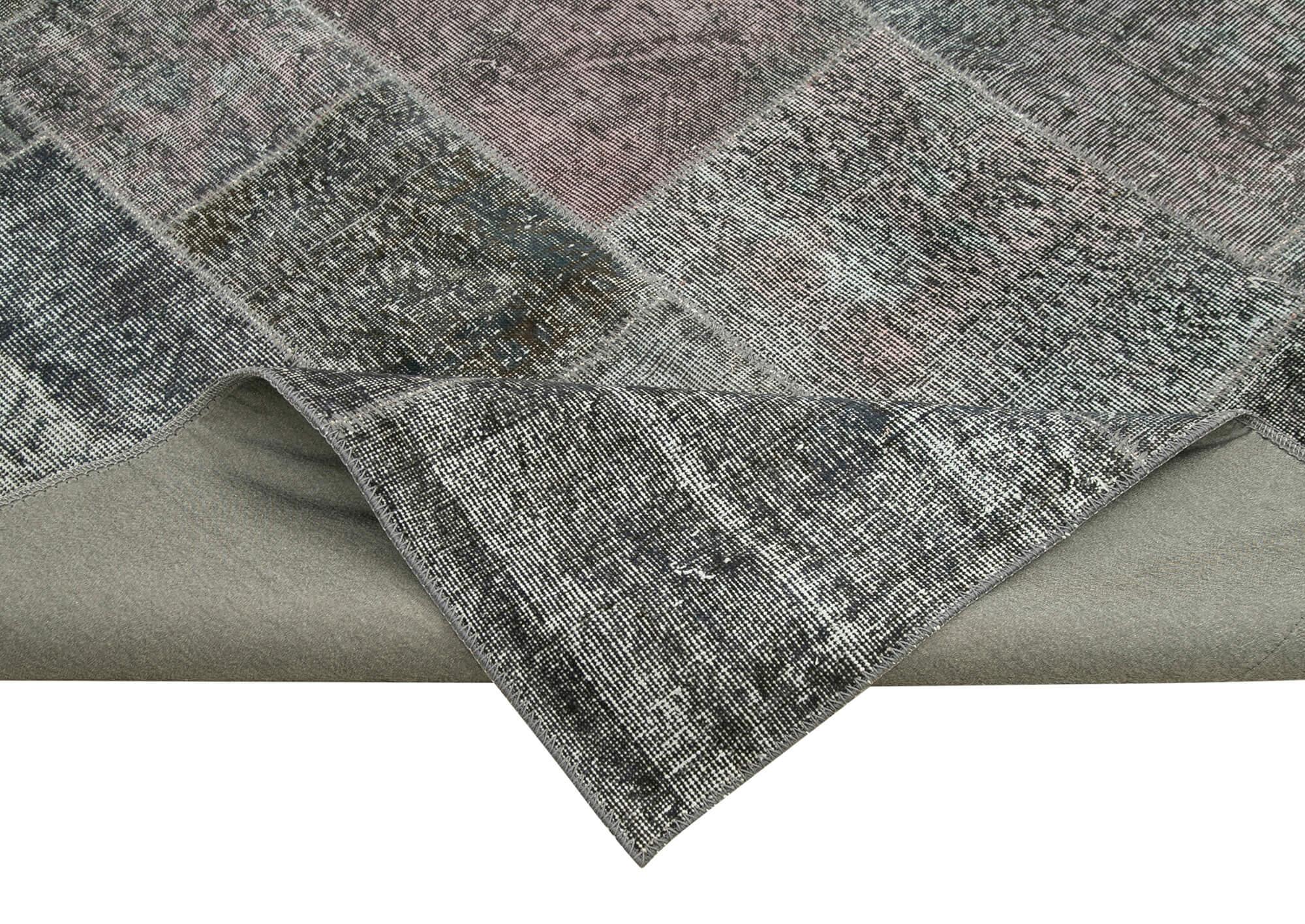 8 x 12 Grey Patchwork Rug- 3747