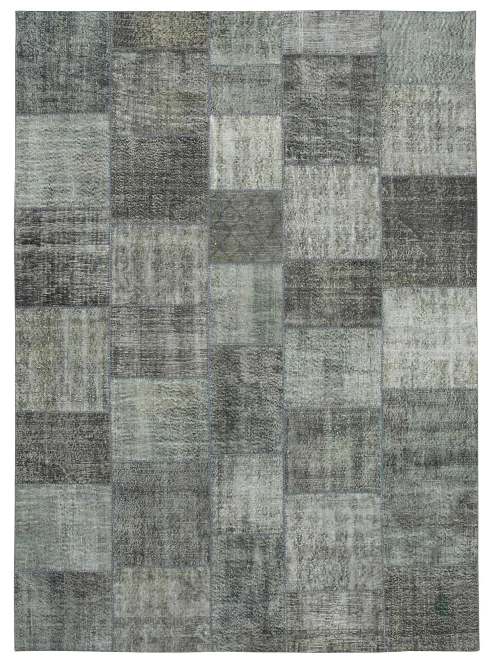 8 x 11 Grey Patchwork Rug- 3748