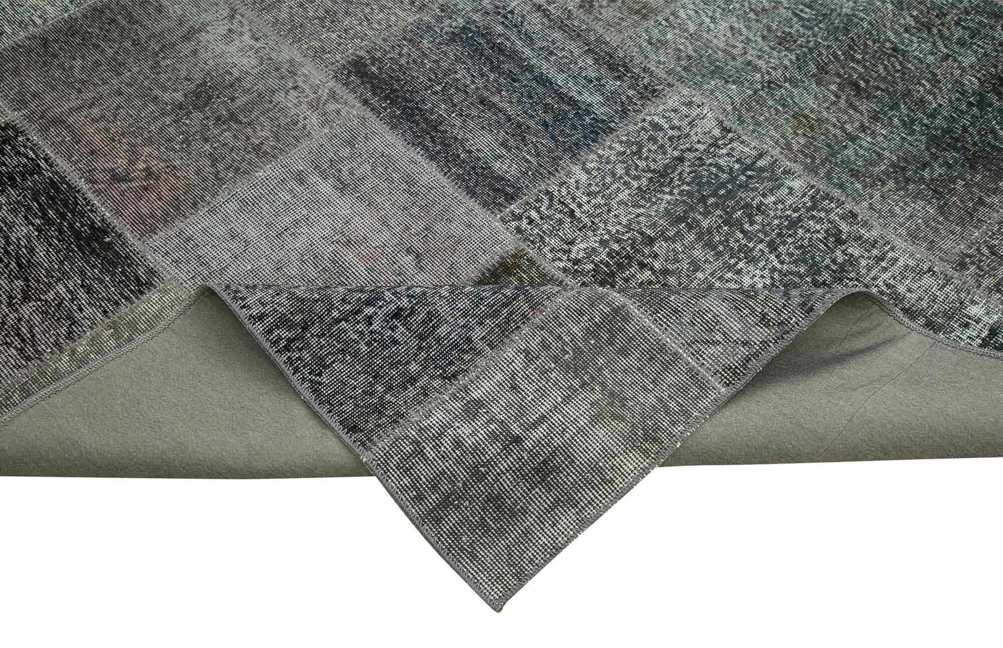 8 x 12 Grey Patchwork Rug- 3749