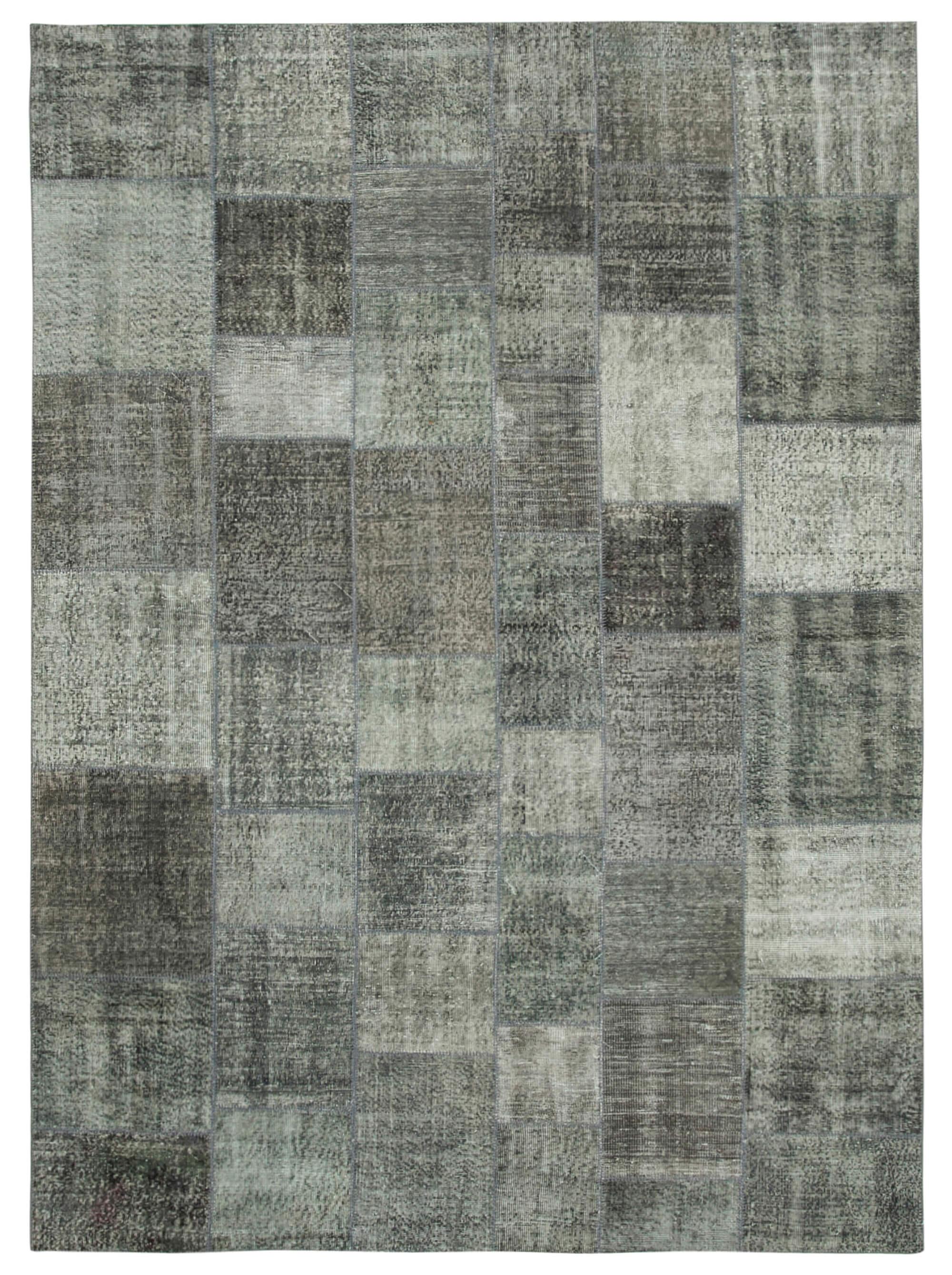 8 x 11 Grey Patchwork Rug- 3750