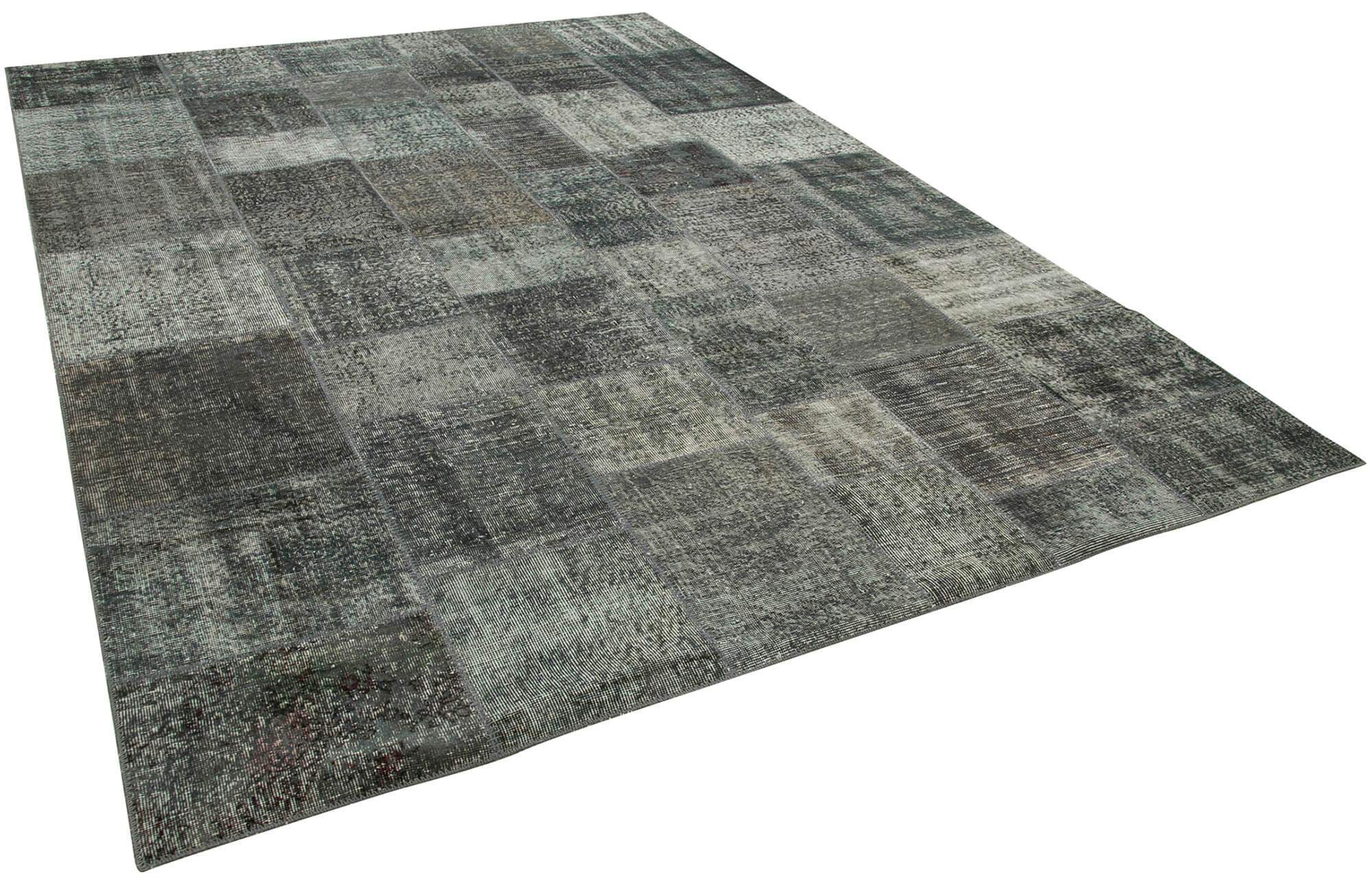 8 x 11 Grey Patchwork Rug- 3750