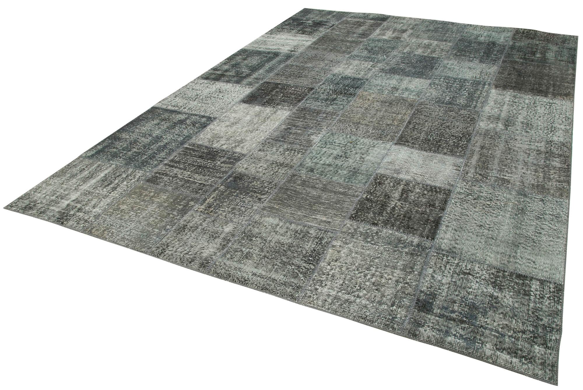 8 x 11 Grey Patchwork Rug- 3750