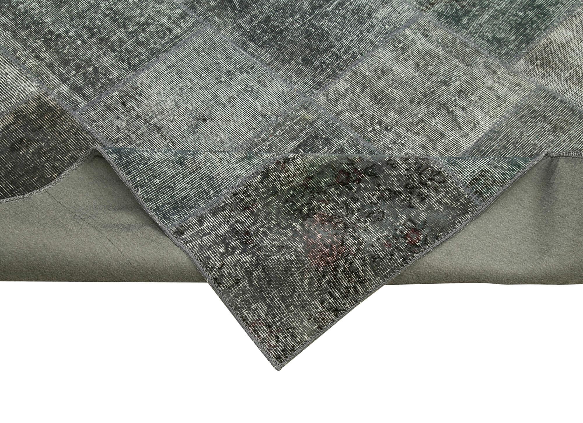 8 x 11 Grey Patchwork Rug- 3750