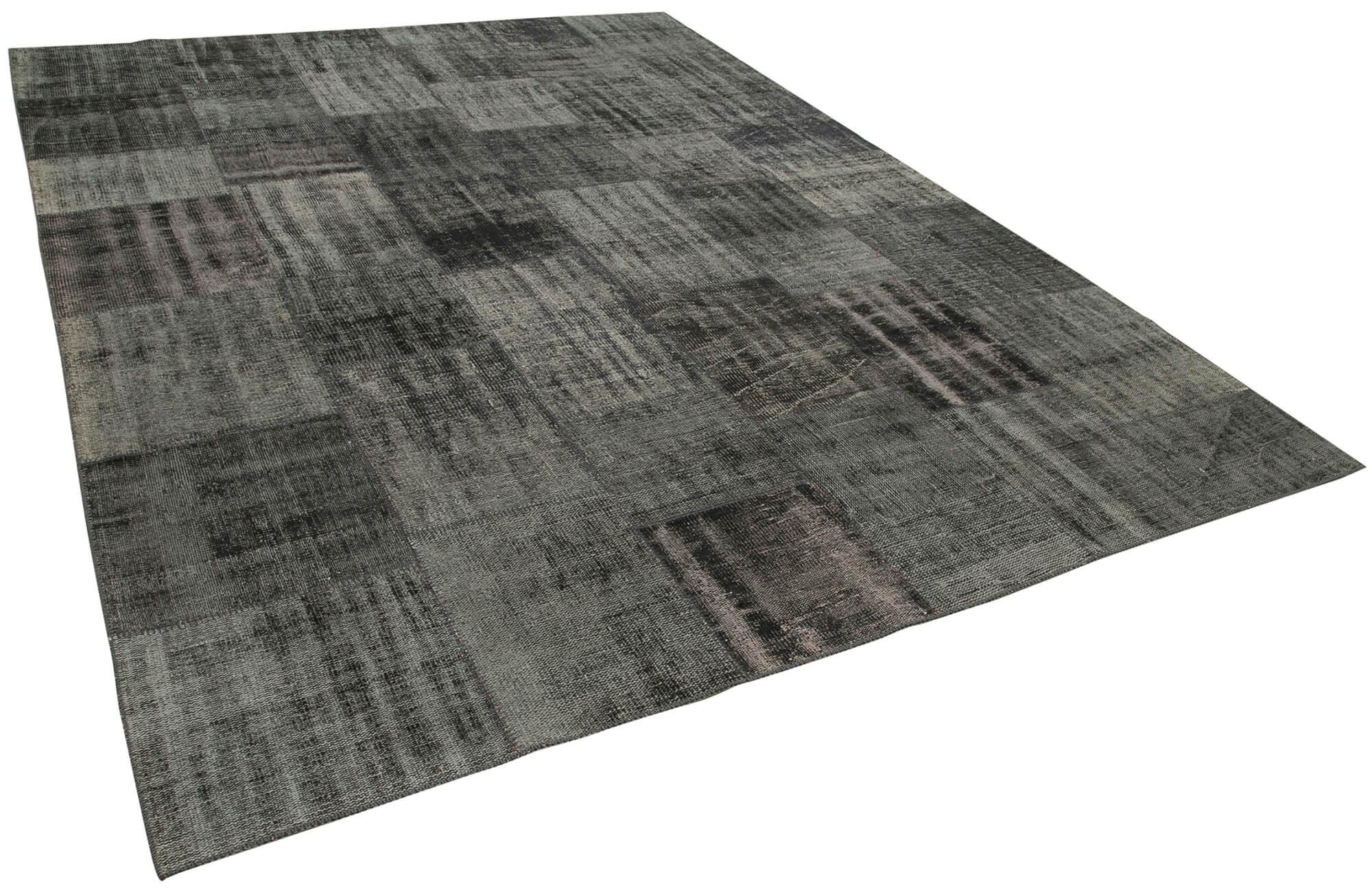 8 x 11 Black Patchwork Rug- 3751