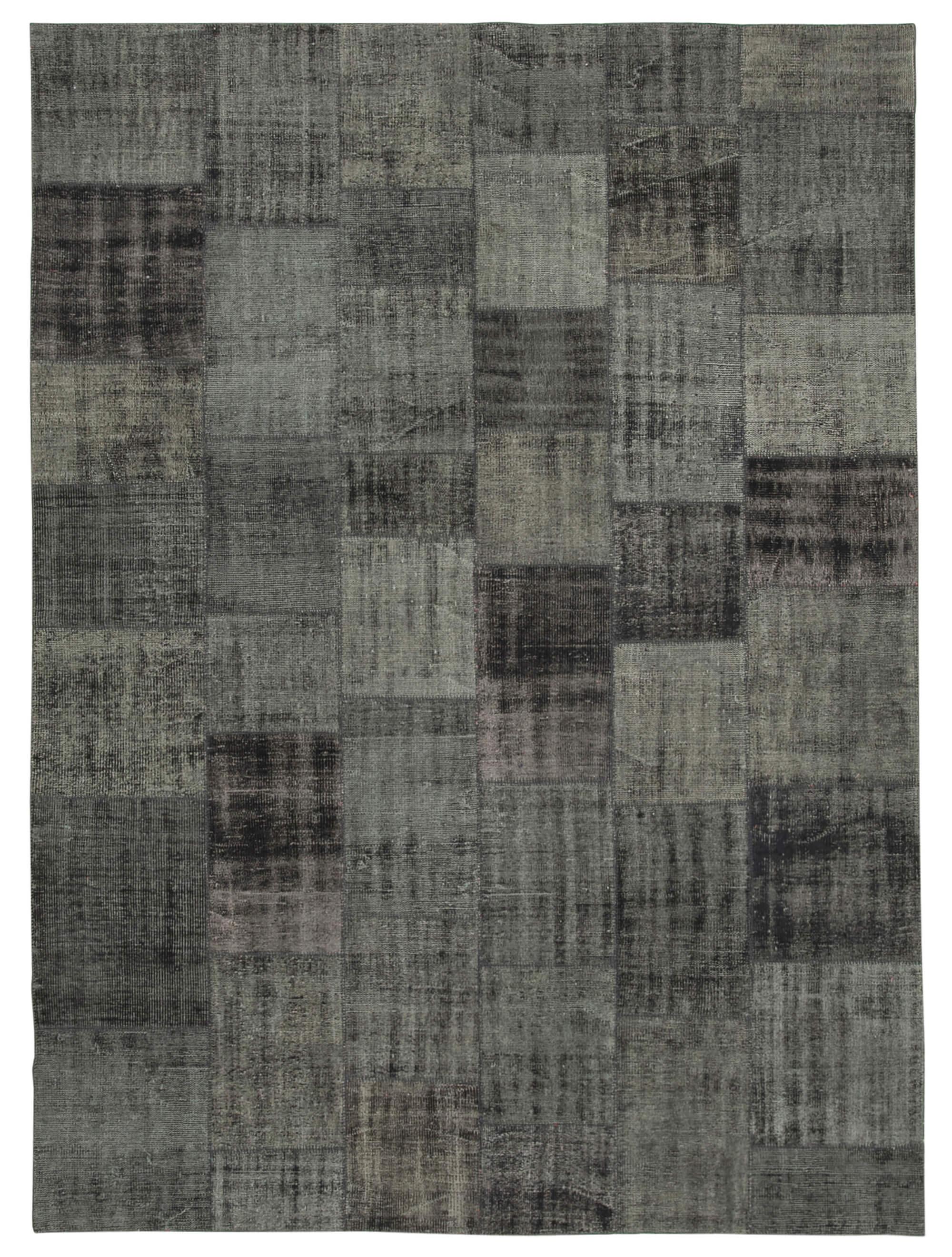 8 x 12 Black Patchwork Rug- 3752