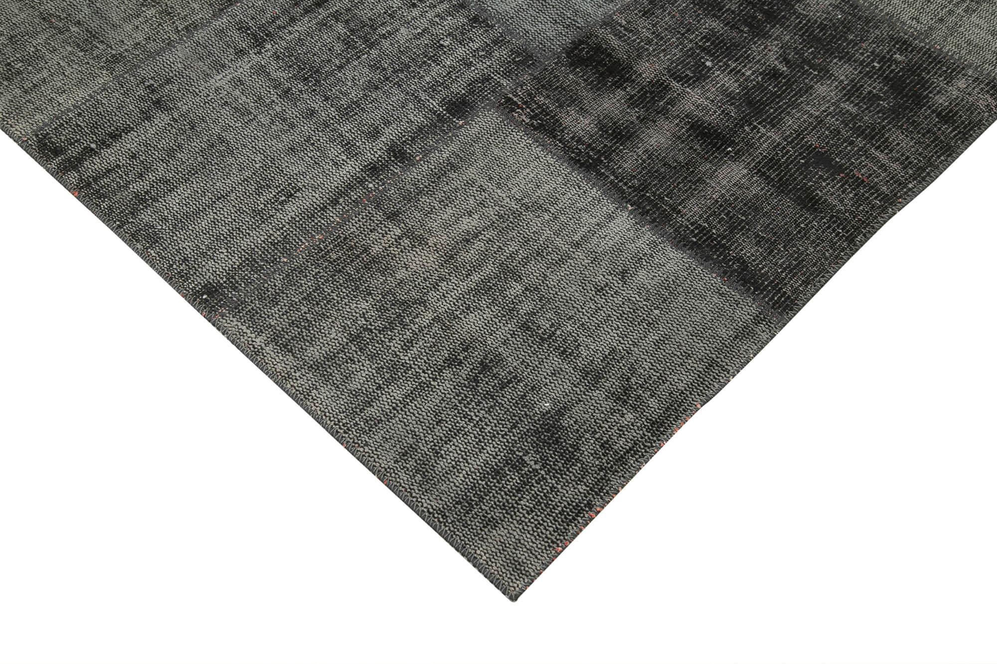 8 x 12 Black Patchwork Rug- 3752