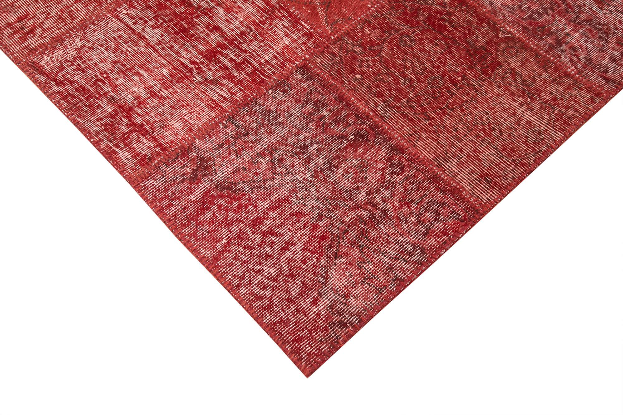 8 x 12 Red Patchwork Rug- 3754