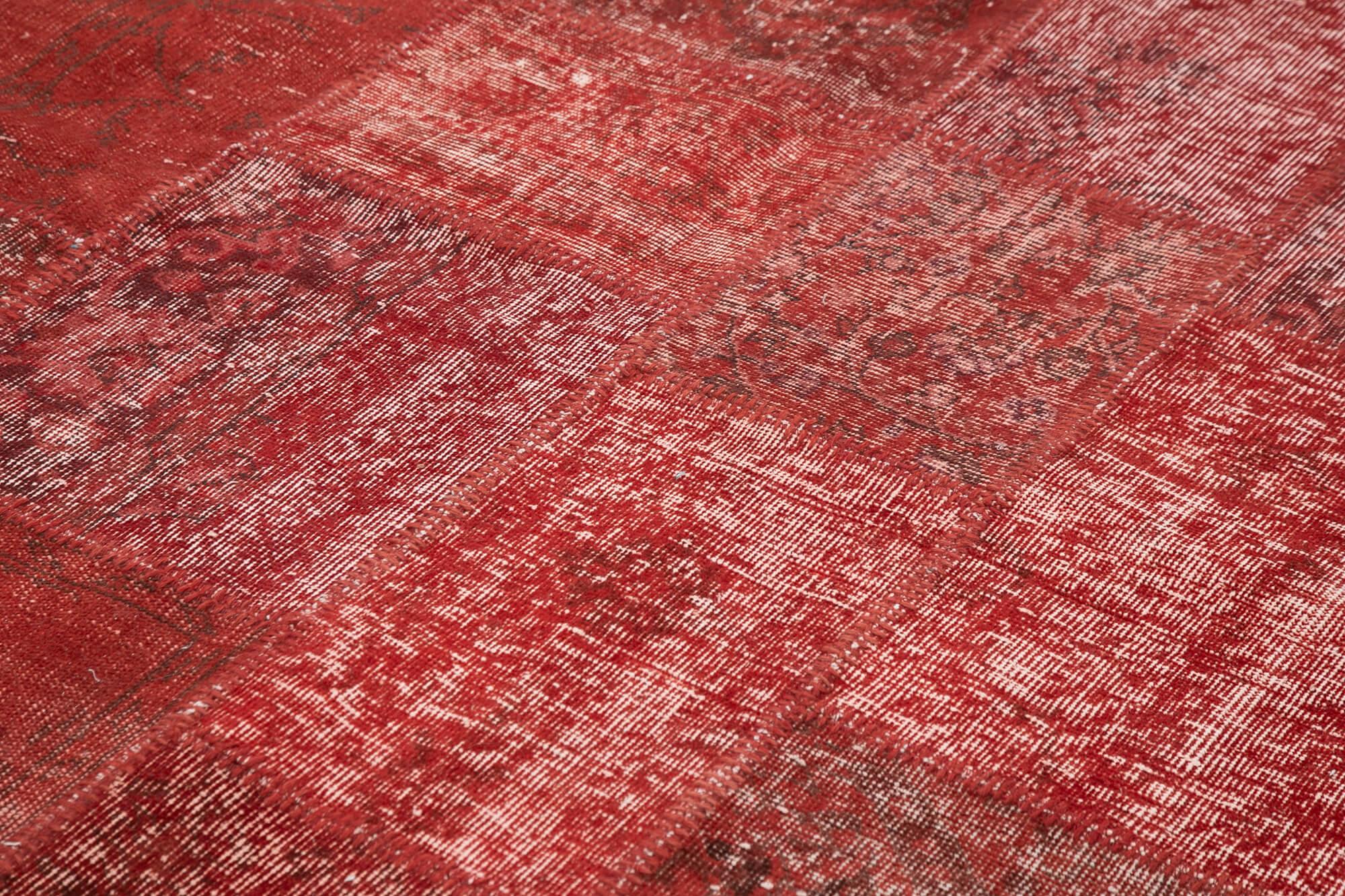 8 x 12 Red Patchwork Rug- 3754