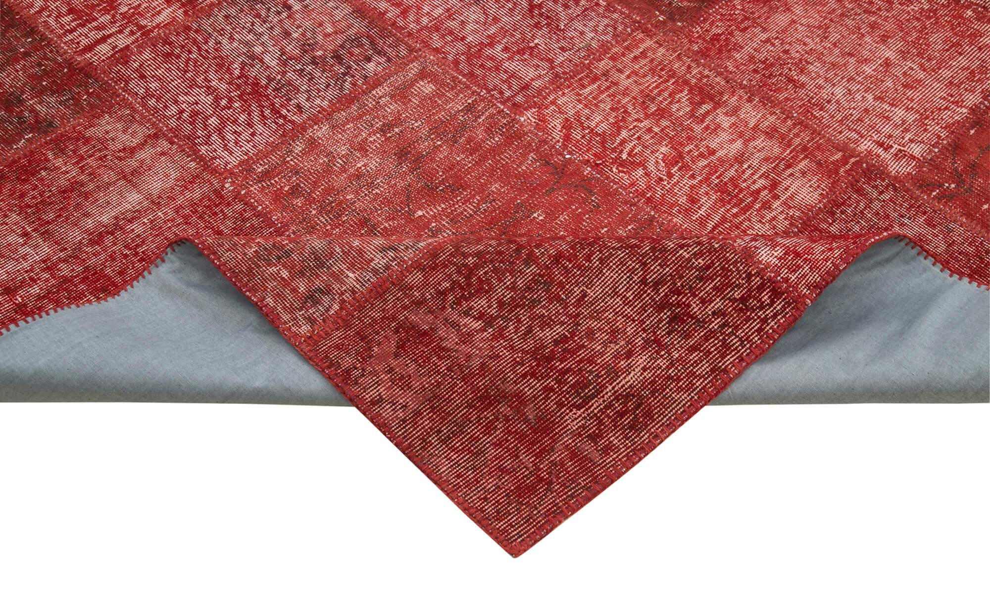 8 x 12 Red Patchwork Rug- 3754