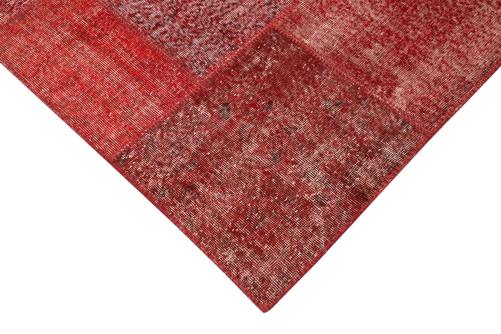 8 x 12 Red Patchwork Rug- 3755