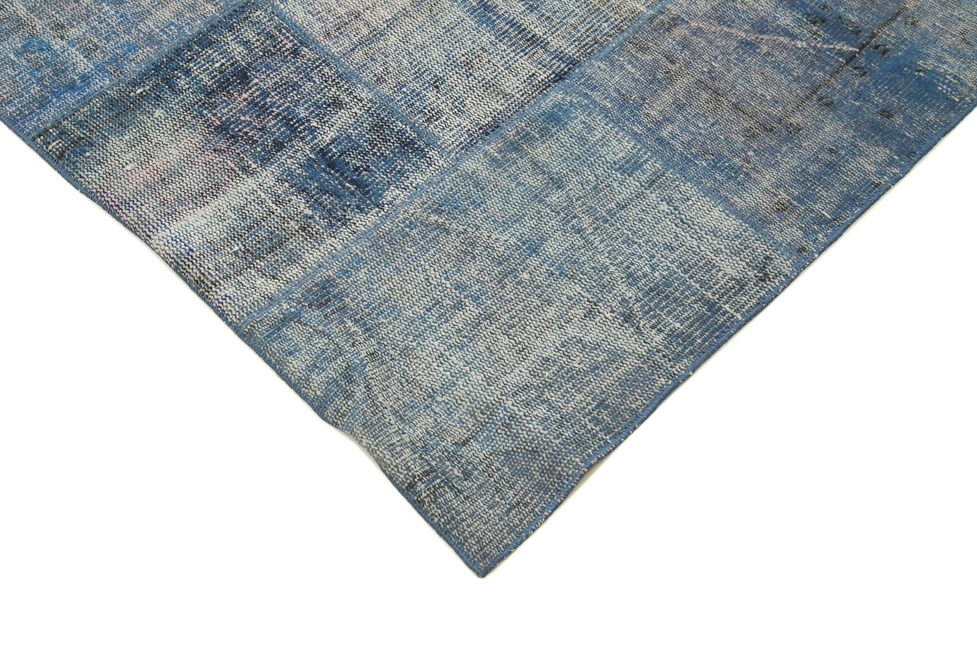 8 x 10 Blue Patchwork Rug - 3760