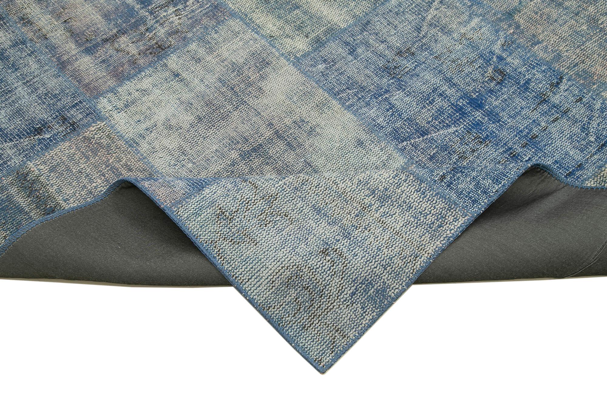 8 x 10 Blue Patchwork Rug - 3760